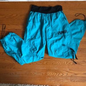 Zumba Fitness Dance Workout Cargo Pants Blue